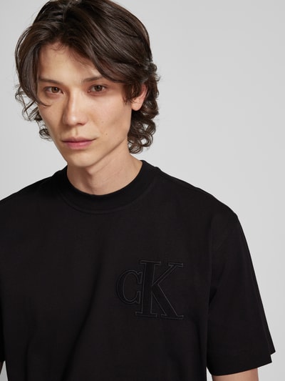 Calvin Klein Jeans T-shirt z okrągłym dekoltem Czarny 3