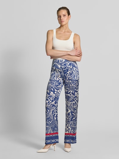 White Label Hose aus Viskose-Mix mit elastischem Bund Blau 1