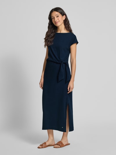 Tommy Hilfiger Tailliertes Freizeitkleid aus reiner Baumwolle Marine 1