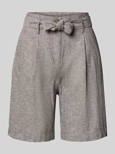 Christian Berg Woman Loose Fit Bermudas aus Leinen-Baumwoll-Mix Khaki Melange 2