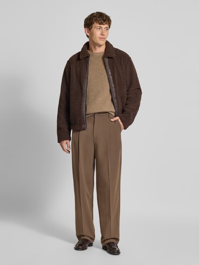 JAKE*S STUDIO MEN Gebreide pullover met ronde hals Roodbruin gemêleerd - 1