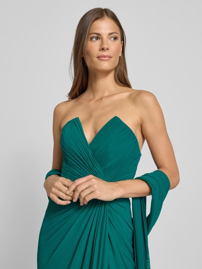 Mascara Abendkleid mit Knotendetail Dunkelgruen 3