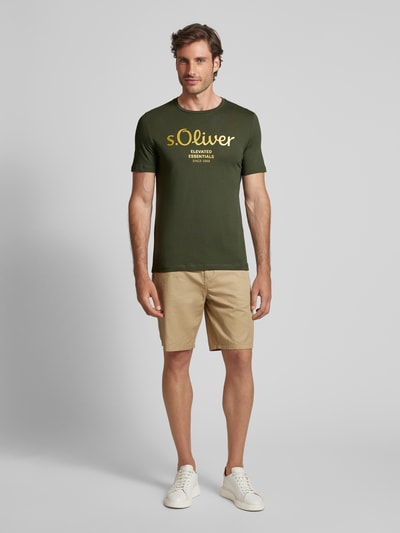 s.Oliver RED LABEL T-Shirt mit Rundhalsausschnitt Khaki 1