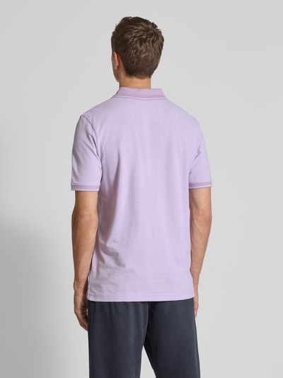 Fynch-Hatton Poloshirt mit Label-Stitching Flieder 5