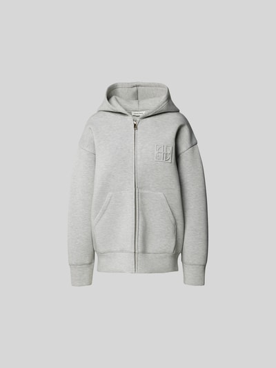 Anine Bing Sweatjacke mit Kapuze Hellgrau Melange 2