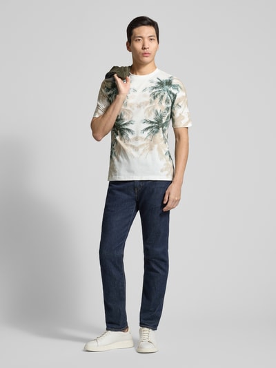 Antony Morato T-shirt o kroju slim fit z kwiatowym nadrukiem na całej powierzchni Złamany biały 1