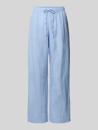 Neo Noir Straight Fit Leinenhose mit Eingrifftaschen Modell 'Sonar' Hellblau 2