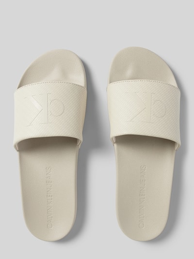 CK Calvin Klein Slides mit Label-Print Beige 3