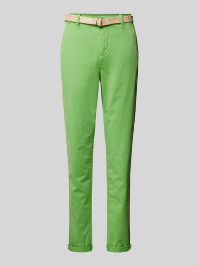 Esprit Chino in unifarbenem Design mit Gürtel Neon Gruen 2