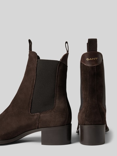 Gant Chelsea Boots aus Leder mit Zugschlaufen Modell 'Broomly' Dunkelbraun 2