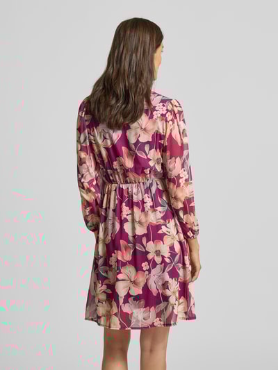 ZABAIONE Knielange jurk met V-hals Fuchsia - 5