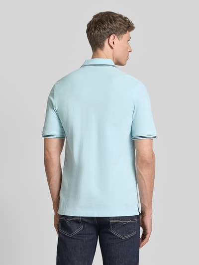 bugatti Regular Fit Poloshirt mit Logo-Stitching Aqua 5