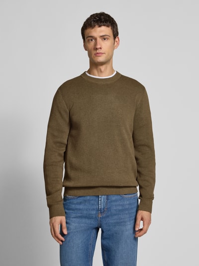 Jack & Jones Premium Strickpullover mit Rundhalsausschnitt Modell 'MILANO' Khaki 4