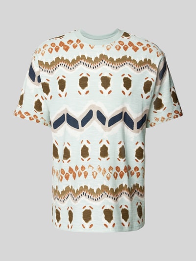 MCNEAL T-shirt met all-over print Lichtturquoise - 2