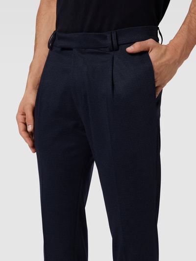 Cinque Pantalon met persplooien, model 'Sando' Donkerblauw - 3