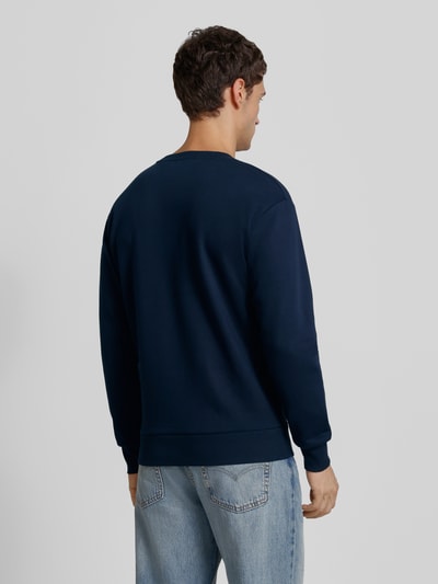 Tom Tailor Denim Regular fit sweatshirt van katoenmix Donkerblauw - 5