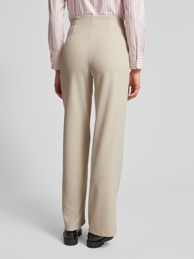 Vero Moda Relaxed fit brede broek met permanente plooi, model 'BECKY' Offwhite - 5