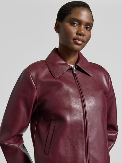 MANGO Jacke in Leder-Optik Modell 'SABINA' Bordeaux 3