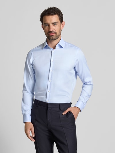 Christian Berg Men Regular fit zakelijk overhemd met kentkraag Lichtblauw - 4