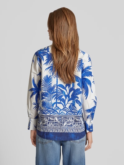 Emily Van den Bergh Bluse mit Allover-Print Blau 5