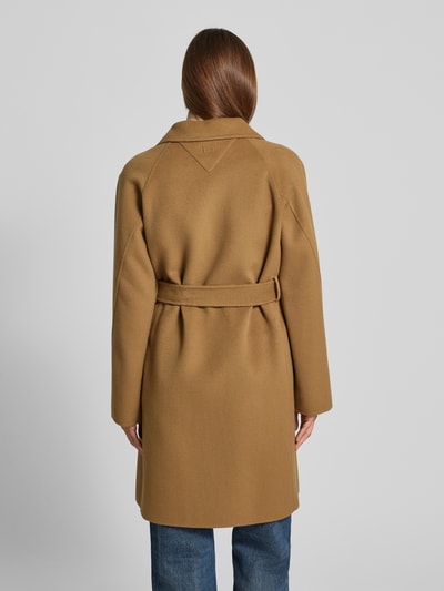 Tommy Hilfiger Płaszcz o kroju regular fit z mieszanki wełny  Beżowy 5