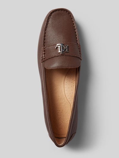 Lauren Ralph Lauren Loafer mit Logo-Applikation Modell 'BARNSBURY' Mittelbraun 3