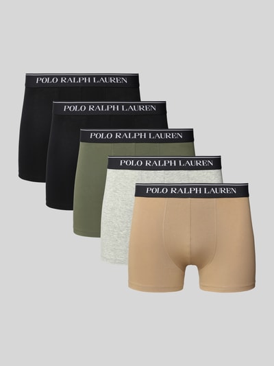 Polo Ralph Lauren Underwear Trunks mit elastischem Label-Bund im 5er-Pack Sand 1