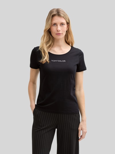 Tom Tailor Regular Fit T-Shirt mit Label-Schriftzug Black 4