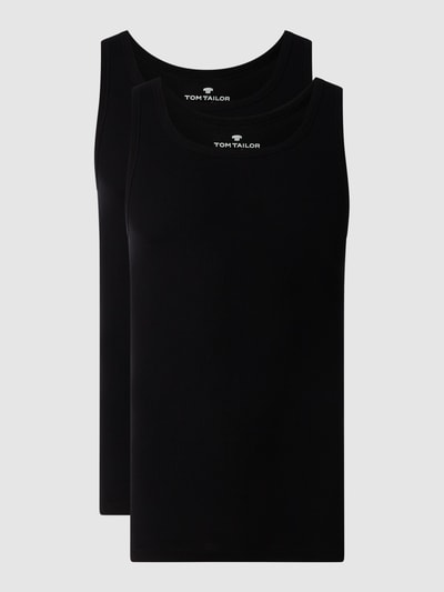 Tom Tailor Tanktop aus Baumwolle im 2er-Pack Black 1