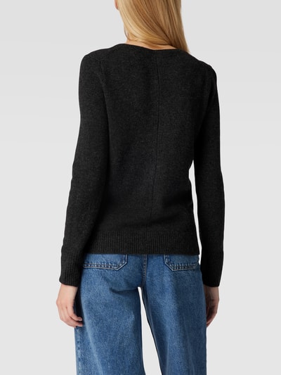 Christian Berg Woman Strickjacke mit Eingrifftaschen und Rundhalsausschnitt Anthrazit meliert 5