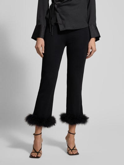 Mango Caprihose mit Kunstfell Modell 'XPLUMI' Black 4