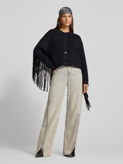 Essentiel Antwerp Boxy Fit Cardigan aus Viskose-Mix Modell 'ISTERN' Marine 1