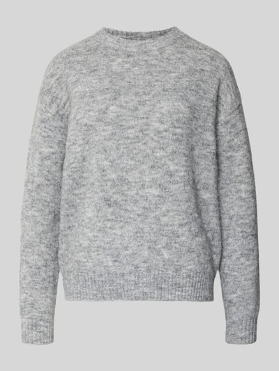 FREE/QUENT Gebreide pullover met ronde hals, model 'Novala' Middengrijs gemêleerd - 2