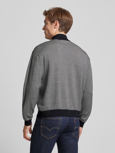 Emporio Armani Strickpullover mit gerippten Abschlüssen Marine 5