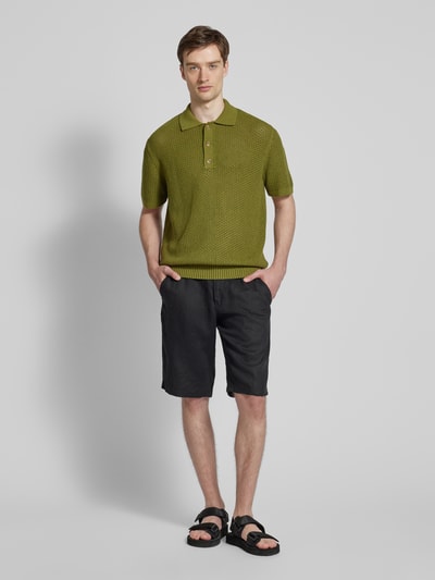 Marc O'Polo Regular Fit Leinenshorts mit Gürtelschlaufen Black 1