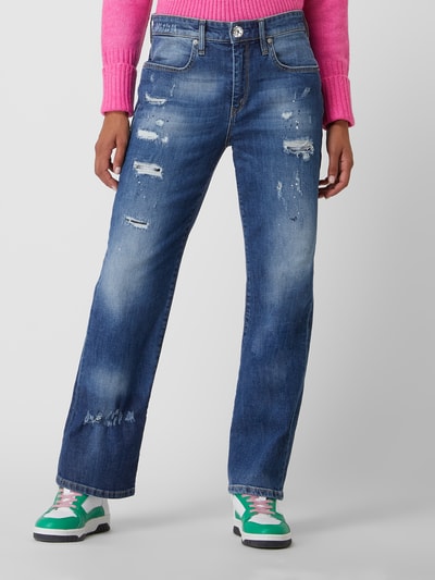 Daydream Boyfriend fit jeans met stretch, model 'Sunday' Blauw - 4