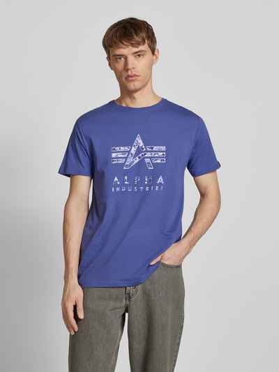 Alpha Industries T-Shirt mit Label-Print Lila 4