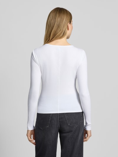 GAP Bluzka z długim rękawem z wyhaftowanym logo Biały 5