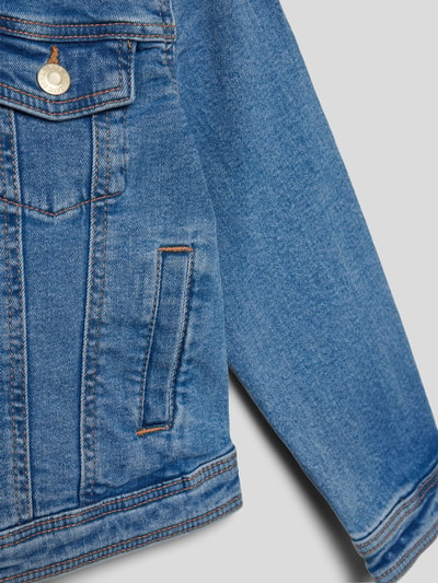 Mango Jeansjacke mit Kontrastnähten Modell 'allegra' Blau 2