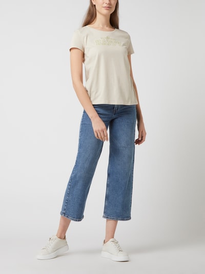 Tom Tailor Denim T-Shirt mit Stickerei  Beige 1