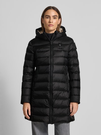 Blauer Usa Lange donsjas met capuchon, model 'AGNES' Zwart - 4