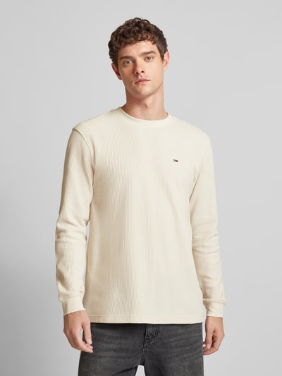 Tommy Jeans Regular Fit Longsleeve mit Label-Stitching Beige 4