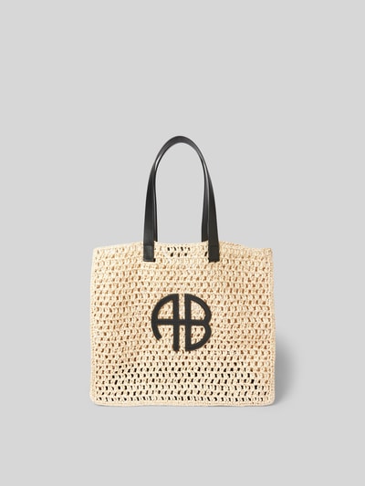 Anine Bing Shopper mit Label-Applikation Sand 1