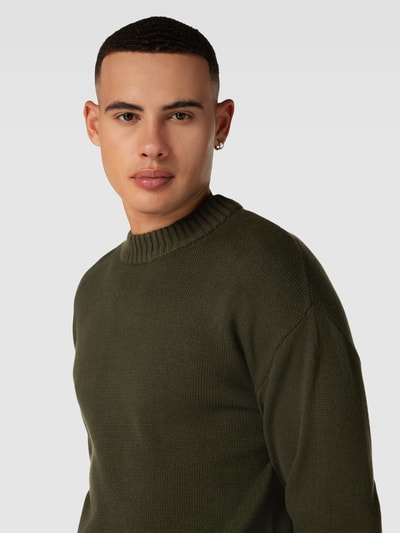 Jack & Jones Gebreide pullover met ronde hals, model 'JACK' Olijfgroen - 3