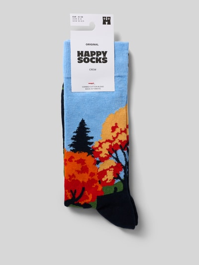 Happy Socks Sokken met ribboord Marineblauw - 3