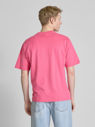 REVIEW T-shirt met ronde hals Felroze - 5