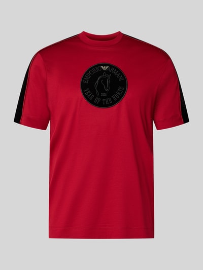Emporio Armani T-Shirt mit Label-Detail Rot 2