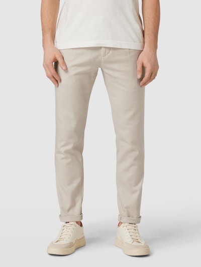 Marc O'Polo Shaped fit stoffen broek met structuurmotief Offwhite - 4