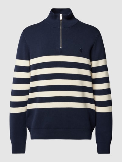 Armedangels Gebreide pullover met opstaande kraag, model 'AALFREDOS' Marineblauw - 2