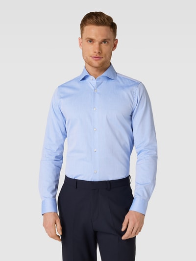 JOOP! Collection Slim Fit Business-Hemd mit Haifischkragen Modell 'Pai' Bleu 4